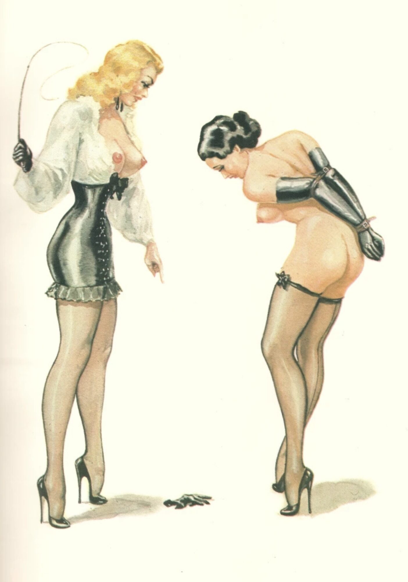 Kunst af John Willie. Public Domain.