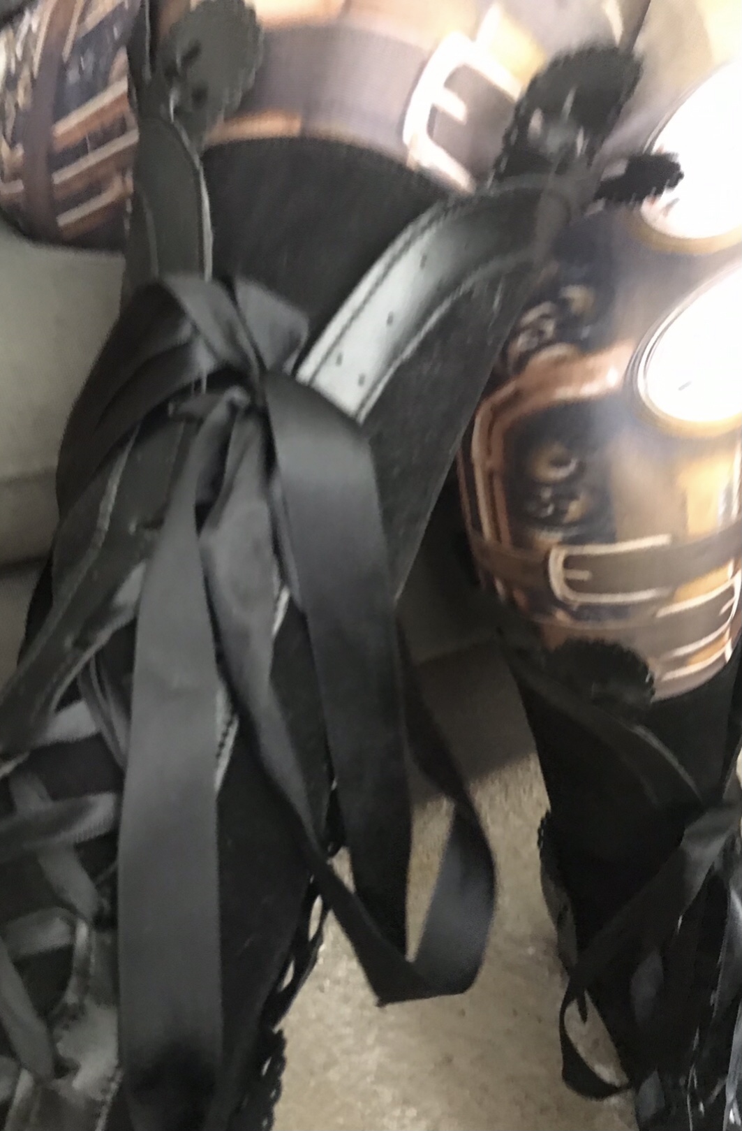 Viktorianske støvler og Steampunk leggings.