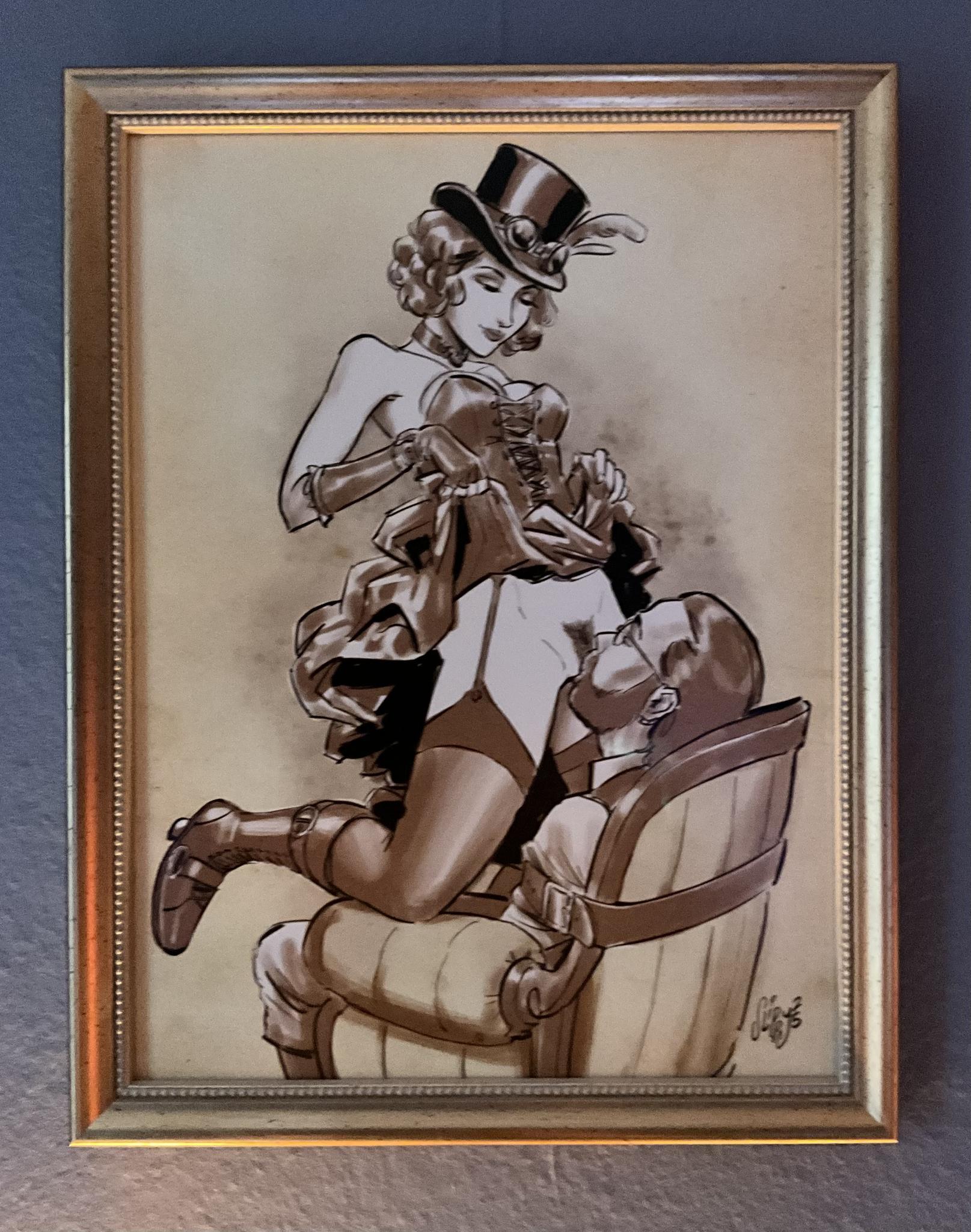 ‘Steamy’ indrammet som den hænger i mit soveværelse.